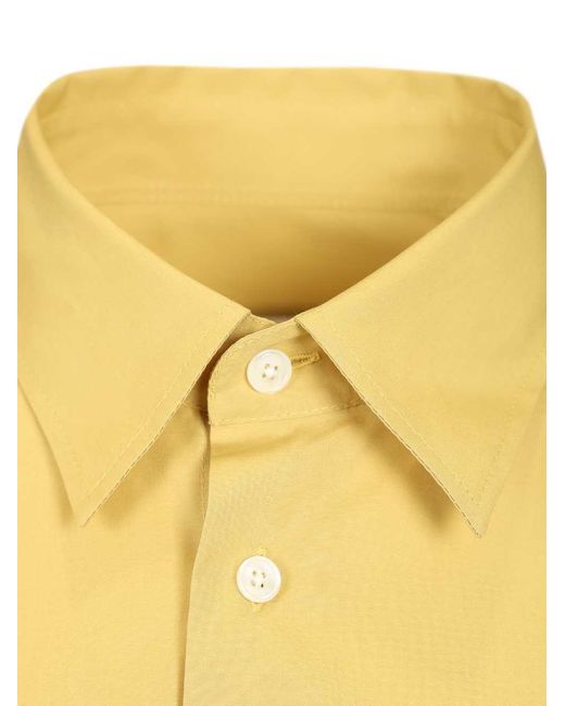 AMI Yellow Ami De Coeur Long Sleeved Boxy Shirt for men