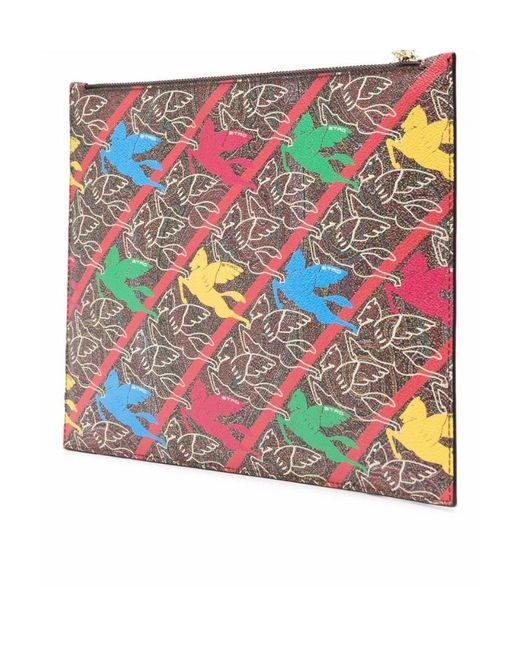 Etro Red Printed Clutch