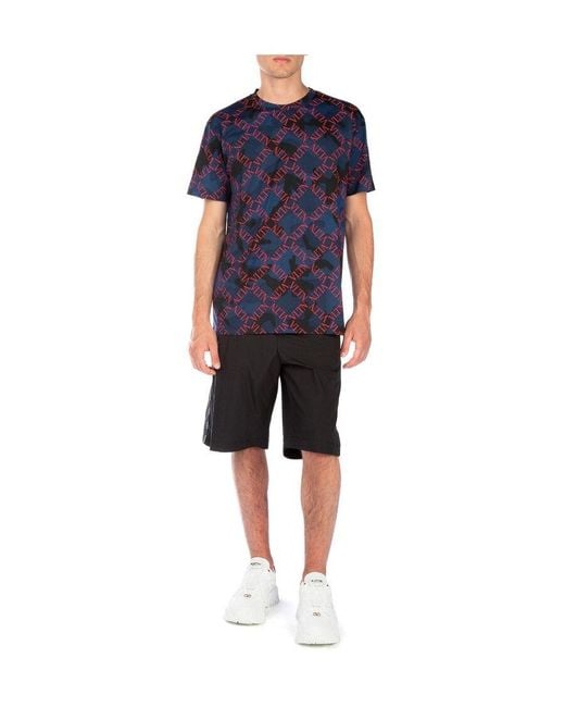 Valentino Black Vltn Stripe Shorts for men