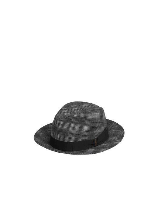 Borsalino Multicolor Plaid Hat for men