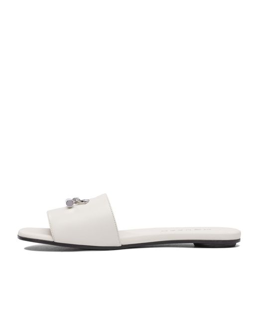 McQueen White T-Bar Slip-On Slides