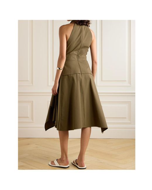 Proenza Schouler Green Yoko Pleated Dress