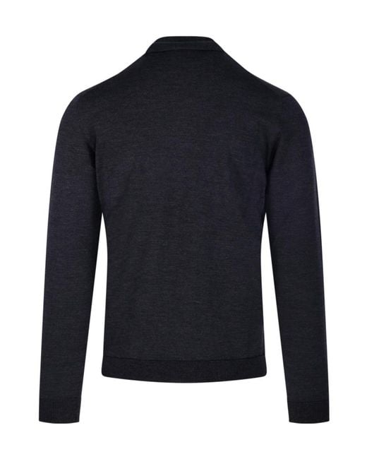 Roberto Collina Blue Virgin Wool Sweater for men