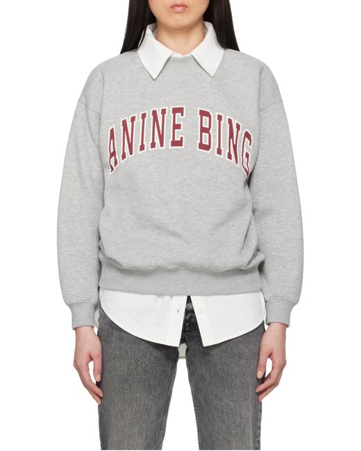 Anine Bing Gray Long-Sleeved Sweater