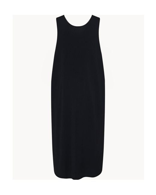 The Row Black Agla Sleeveless Maxi Dress