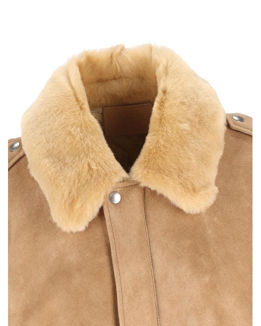 Prada Natural Logo Detailed Long-Sleeved Jacket