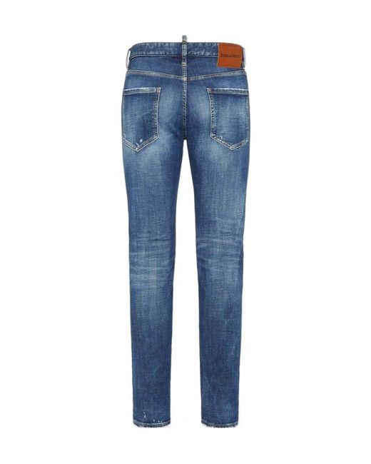 DSquared² Blue Belt Loop Jeans for men