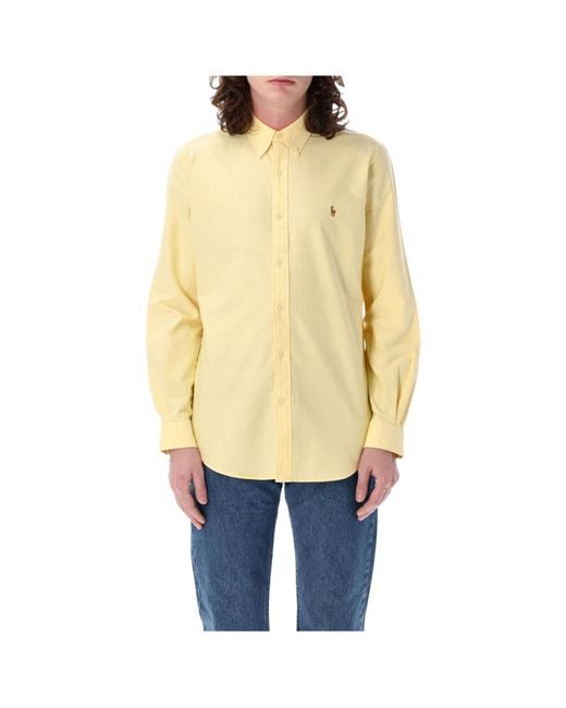 Polo Ralph Lauren Natural Polo Pony-Embroidered Buttoned Shirt for men