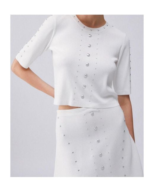 Liu Jo Blue Studded Knitted Top