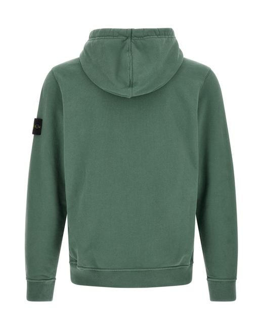 Stone Island Green 'Badge Hoodie for men
