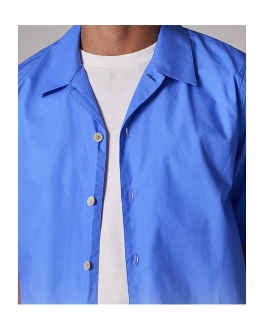 Paul Smith Blue Landscape Print Shirt for men