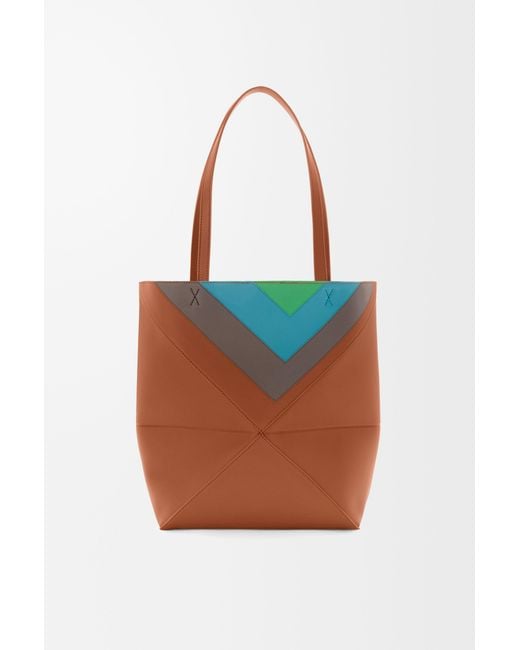 Loewe Blue Medium Puzzle Fold Tote Bag