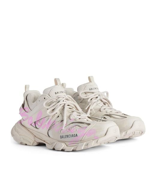 Balenciaga Pink Track Signature Sneaker