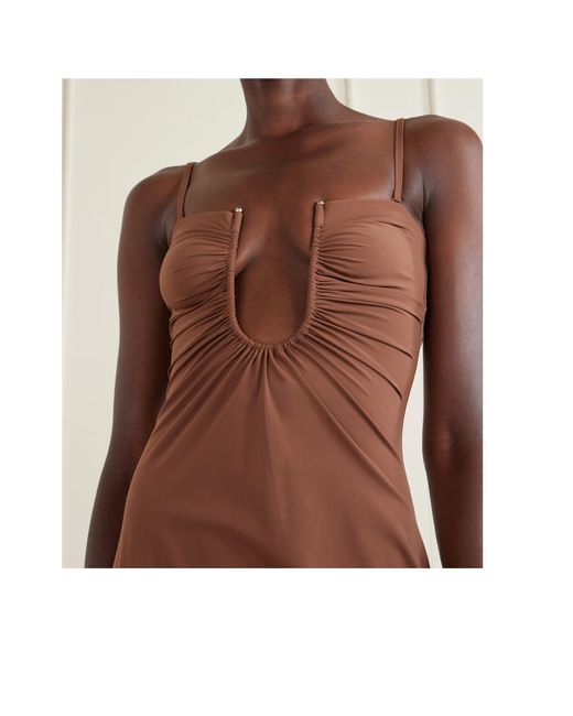 Christopher Esber Brown Pleated Dress