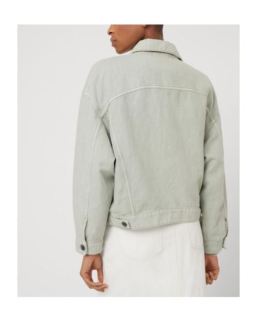 Brunello Cucinelli Gray Monili-Detail Denim Shirt Jacket
