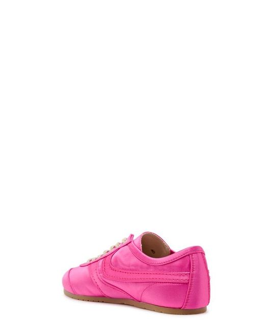 Dries Van Noten Pink Dustin Panelled Satin Sneakers