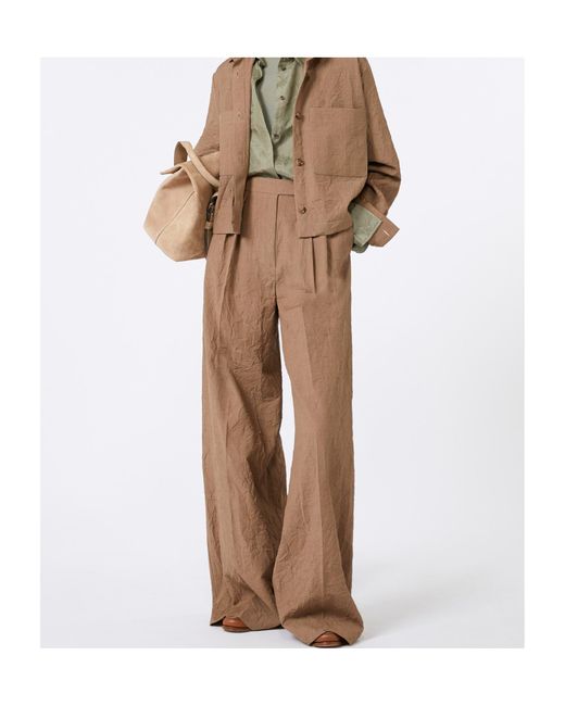 Max Mara Brown Woollen Cloth Trousers