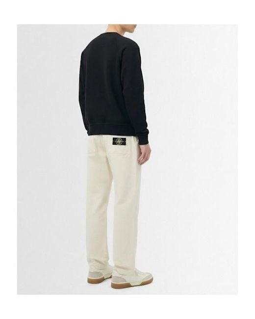 Stone Island Black Brushed Cotton Sweatshirt for men