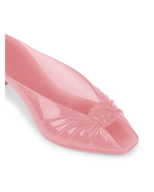 Chloé Pink Chloé Jelly Slip-On Mules