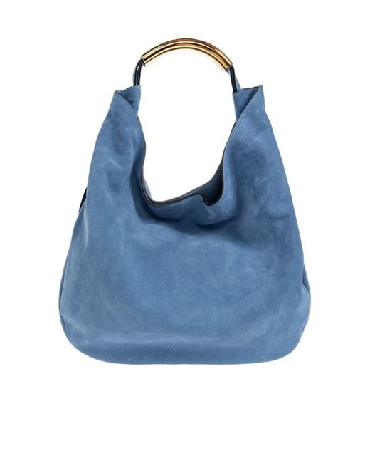 Moschino Blue Handle Me Tote Bag