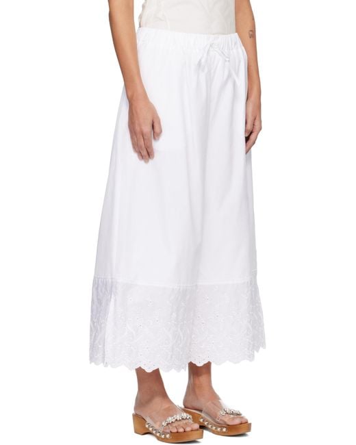 Simone Rocha White Cropped Trim Trousers