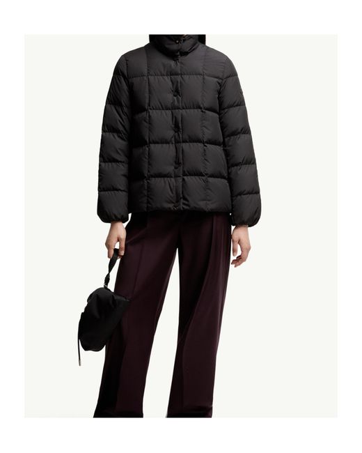 Moncler Black Cochevinne Square-Quilted Short Down Jacket