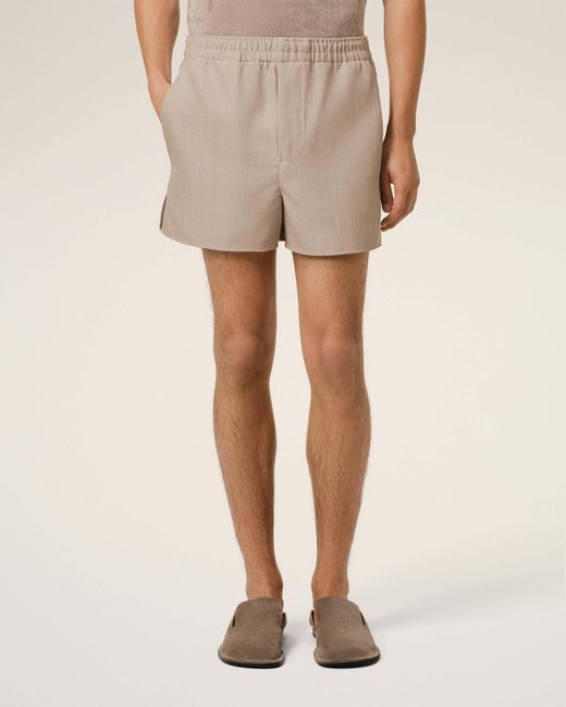 AMI Natural Ami Elastic Waist Shorts for men