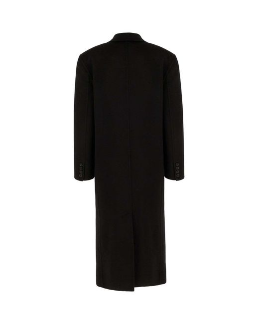 Saint Laurent Black Double-Breasted Coat
