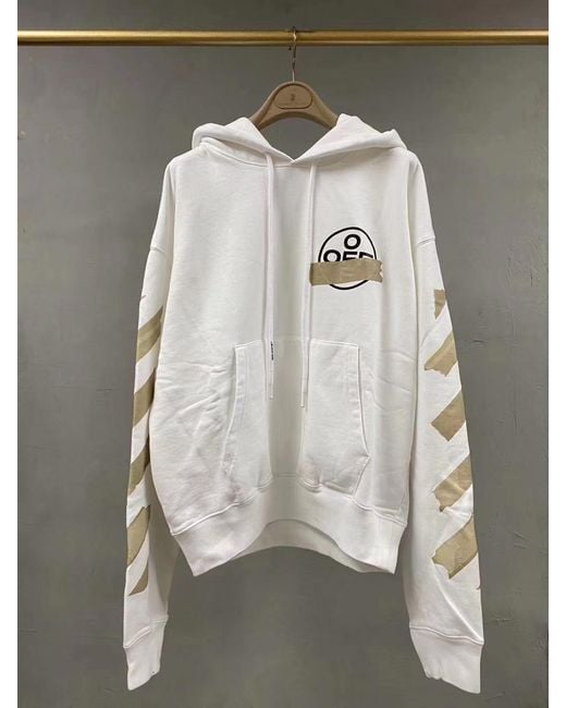 Off-White c/o Virgil Abloh White Tape Arrows Print Hoodie for men