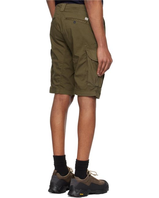C P Company Brown Cargo Shorts for men