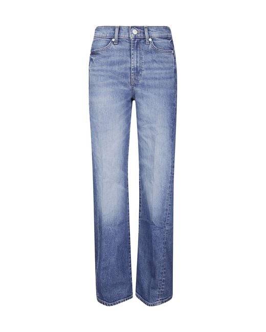 7 For All Mankind Blue Lotta Tailorless Wide-Leg Jeans