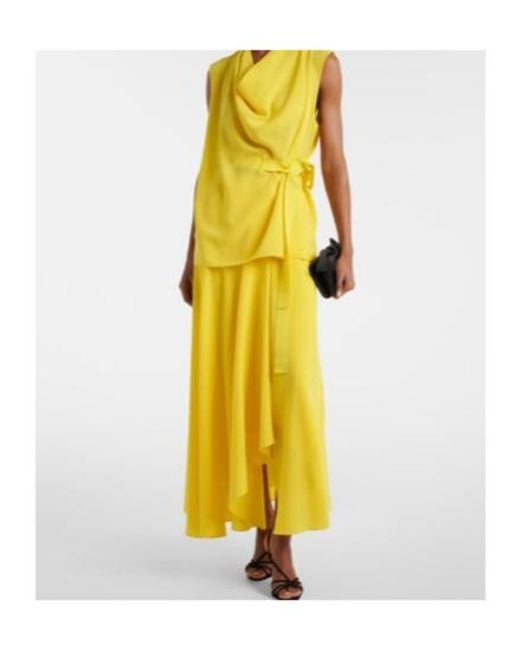 Roksanda Yellow Rua Draped Top