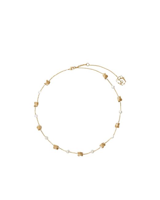 Burberry Natural Ekd Sphere Pearl Necklace