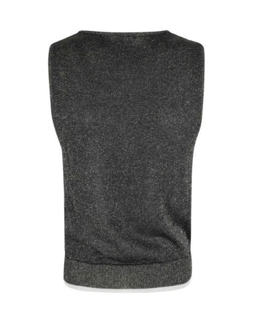 Roberto Collina Black Crew-Neck Vest