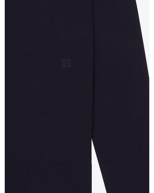 Givenchy Blue Logo Embroidered Button-Up Cardigan for men