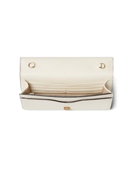 Gucci White Gg Emblem Wallet On Chain