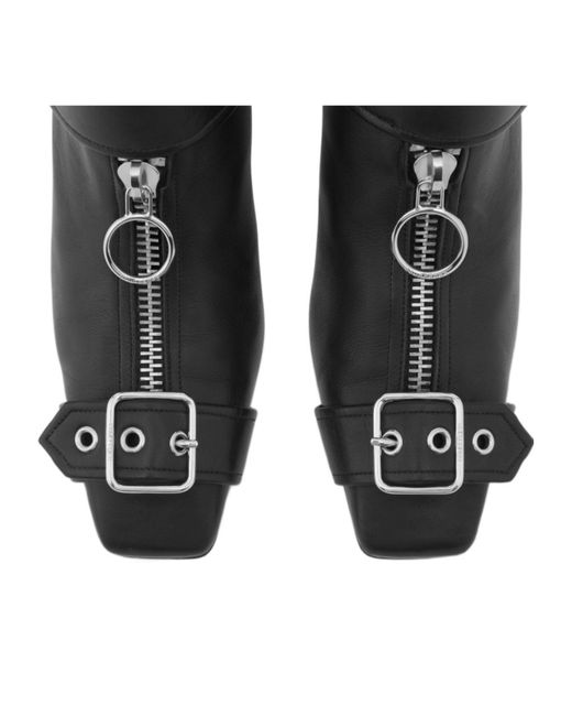 Courreges Black Gogo 55Mm Leather Mules