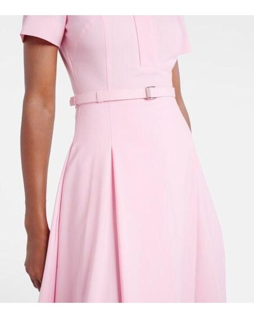 Emilia Wickstead Pink Iwona Belted Shirt Dress
