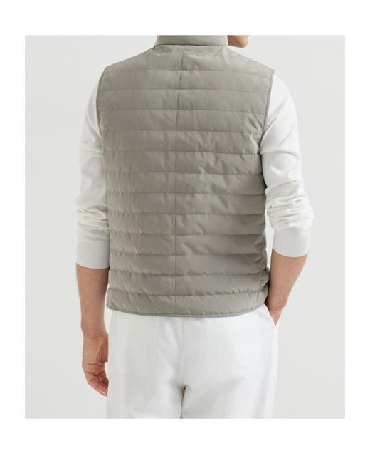 Brunello Cucinelli Gray Gilet Vest for men