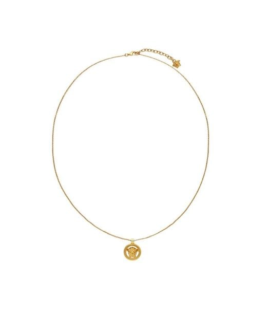 Versace Metallic Medusa '95 Pendant Polished Finish Necklace for men