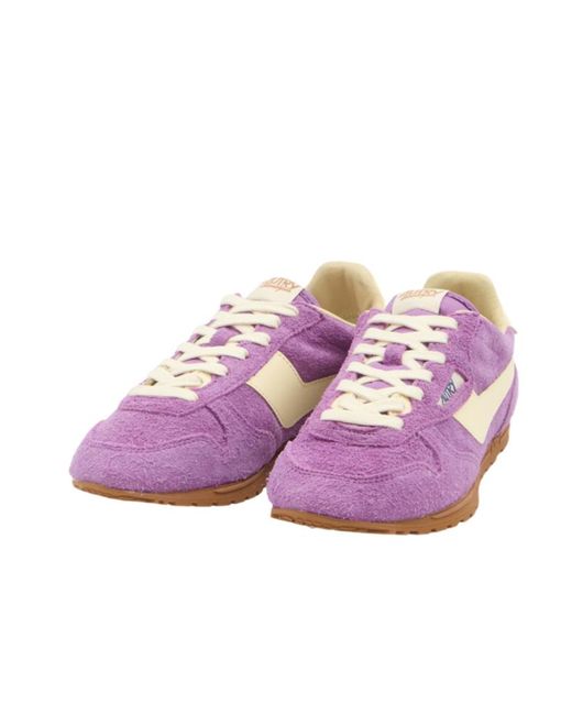 Autry Purple Windspin Lace-Up Sneakers