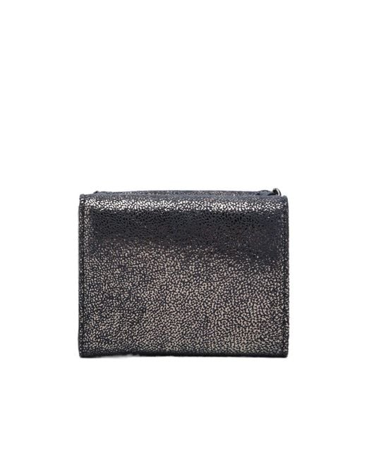 Stella McCartney Black Falabella Chain Trifold Wallet