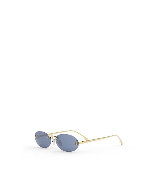 Fendi Blue Eyewear Oval Frame Sunglasses