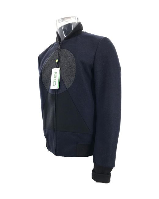 KENZO Blue Logo Baseball Jacket