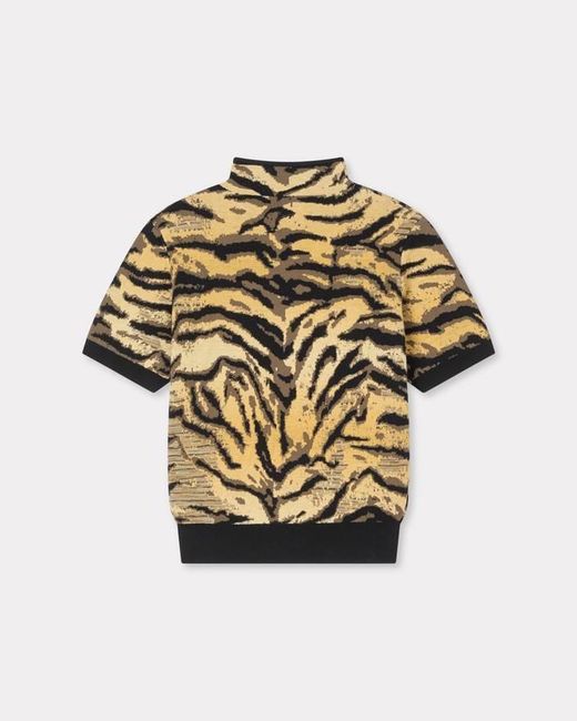 KENZO Metallic Mock Neck Top