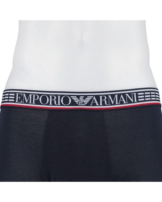 Emporio Armani Blue Logo Underwear 3-Piece Pack for men