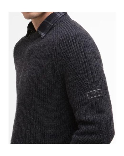 Barbour Blue Long-Sleeved Crew Neck Pullover for men