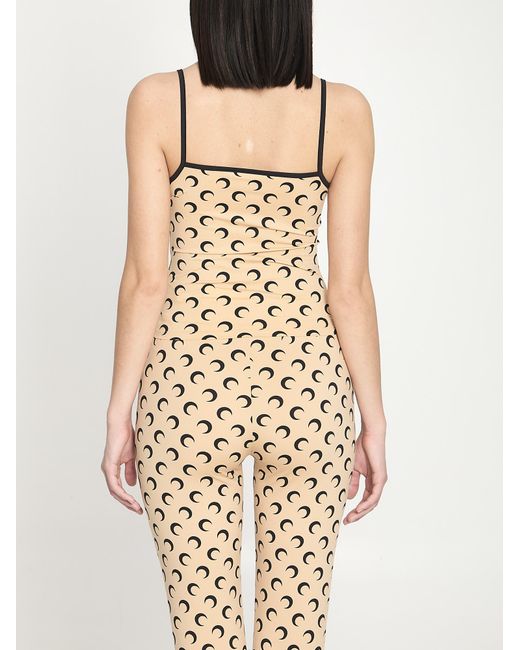MARINE SERRE Natural Moon Printed Jersey Top