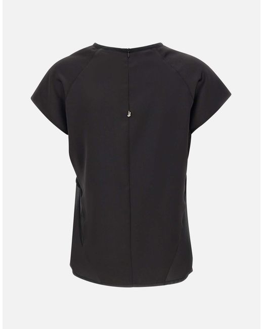 Liu Jo Black Short-Sleeved Crewneck Top
