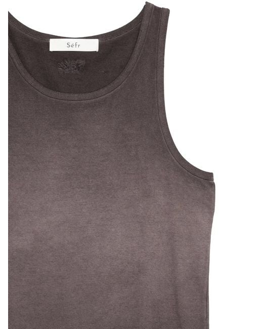 Séfr Brown Cyril Sleeveless Top for men